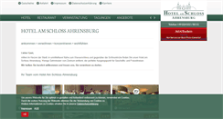 Desktop Screenshot of hotel-am-schloss.de